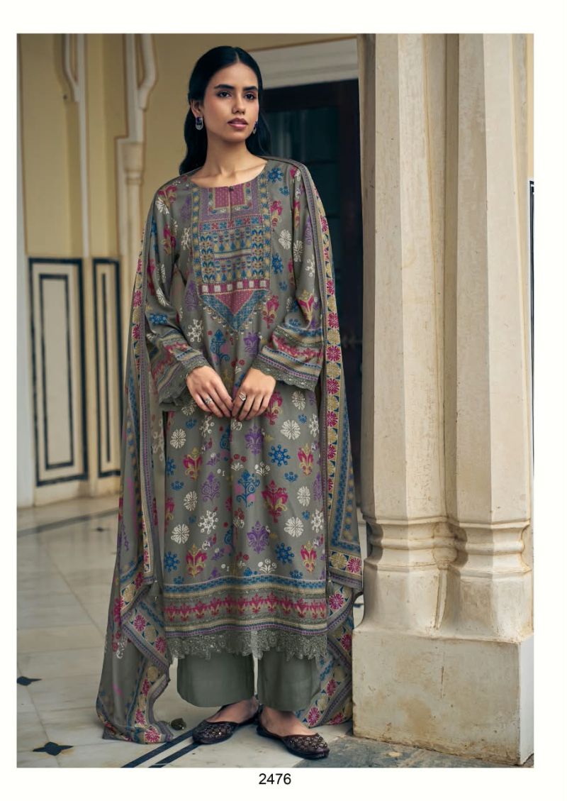 Kimora Qissa Muslin Digital Print Embroidered Salwar Kameez Collection