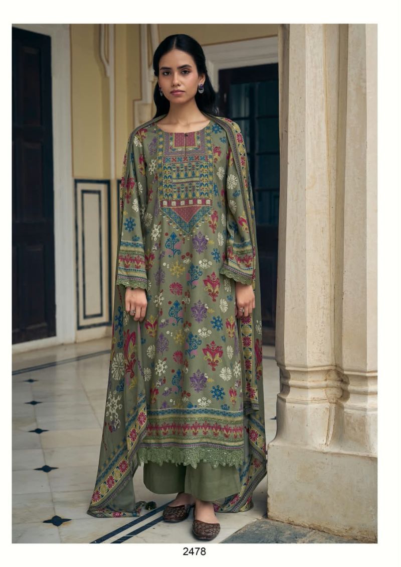 Kimora Qissa Muslin Digital Print Embroidered Salwar Kameez Collection — Wholesale Salwar Suits, Kimora wholesale from Surat — Photo 3
