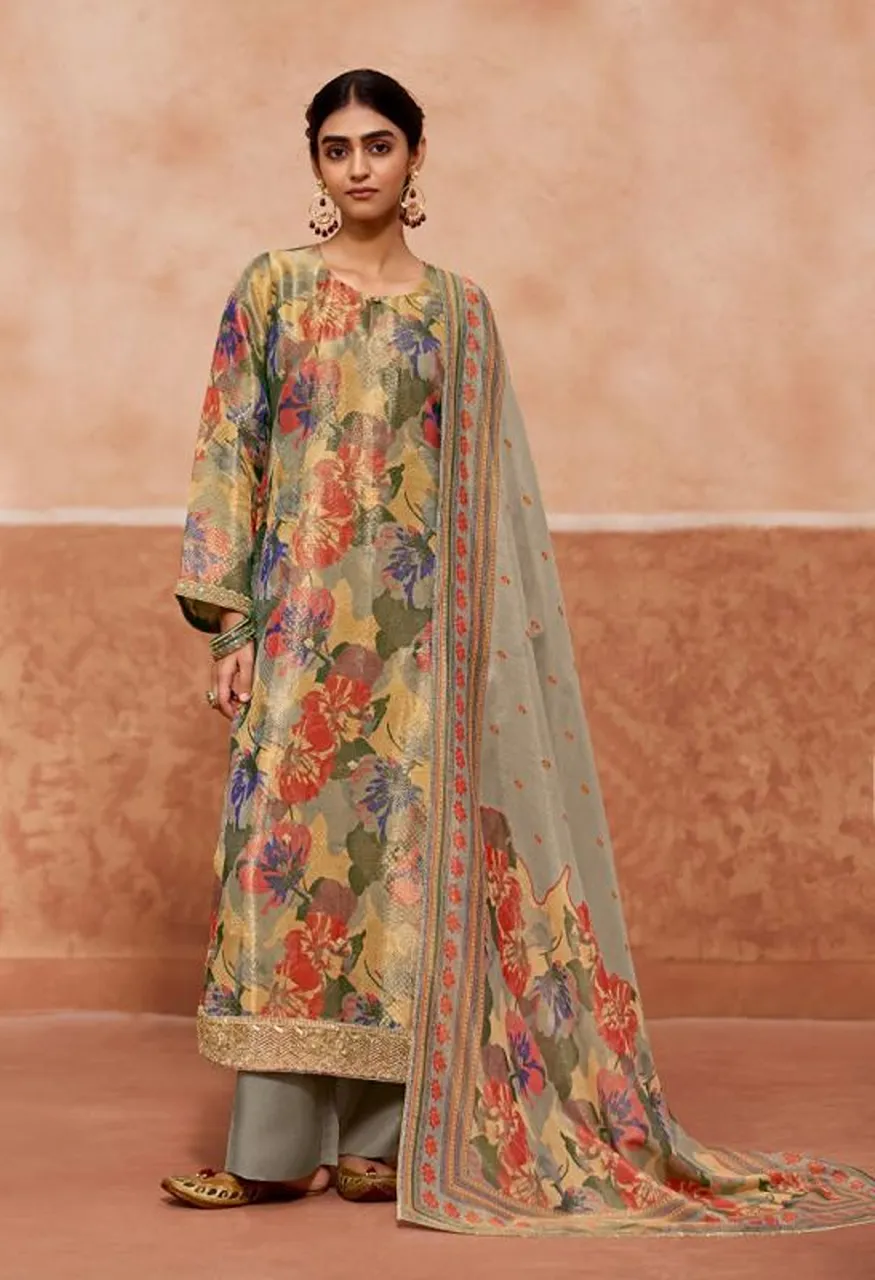 Kimora Sohni Lashkara Kanjivaram Weaving Digital Print Salwar Kameez Catalog