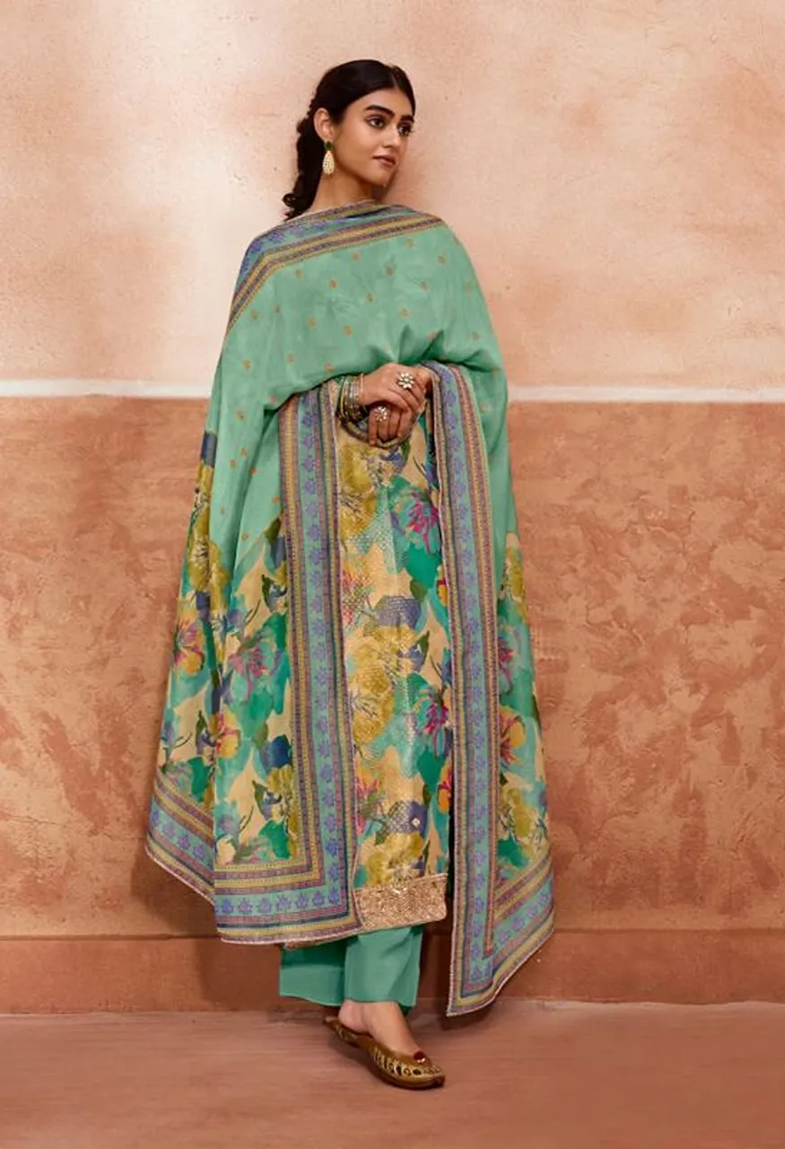 Kimora Sohni Lashkara Kanjivaram Weaving Digital Print Salwar Kameez Catalog — Wholesale Dress Material, Kimora wholesale from Surat — Photo 3