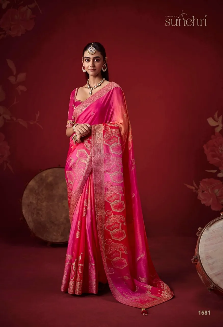 Kimora The Royal Edit Series 1581 1591 Rich Dola Crape soft silk Saree Collection — Wholesale Sarees, Kimora wholesale from Surat — Photo 3