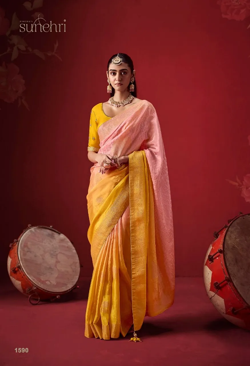 Kimora The Royal Edit Series 1581 1591 Rich Dola Crape soft silk Saree Collection — Wholesale Sarees, Kimora wholesale from Surat — Photo 5