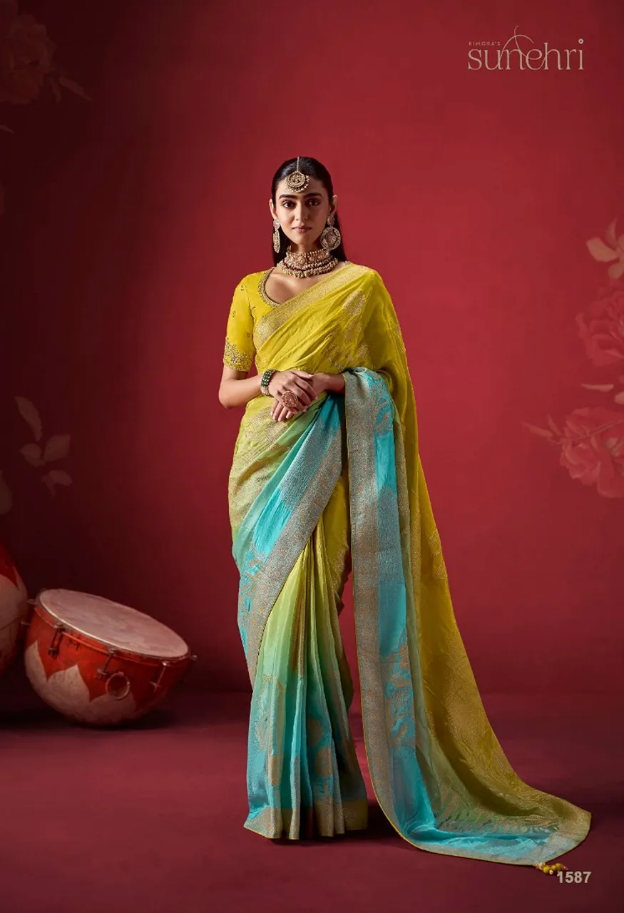 Kimora The Royal Edit Series 1581 1591 Rich Dola Crape soft silk Saree Collection — Wholesale Sarees, Kimora wholesale from Surat — Photo 8