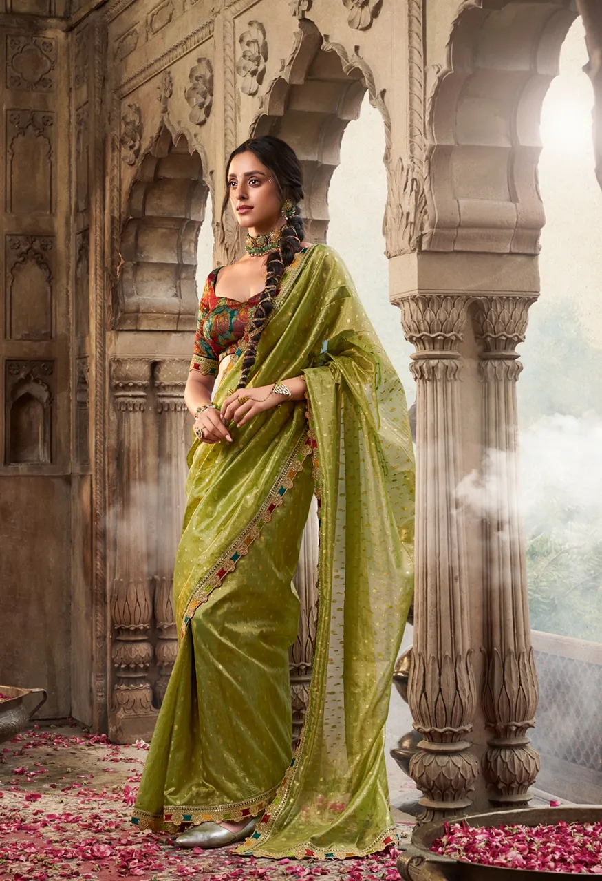 Kira Kavyasachi 6401 to 6406 Zari Tissue Saree Collection — Festival Sarees, kira wholesale from Surat — Photo 5