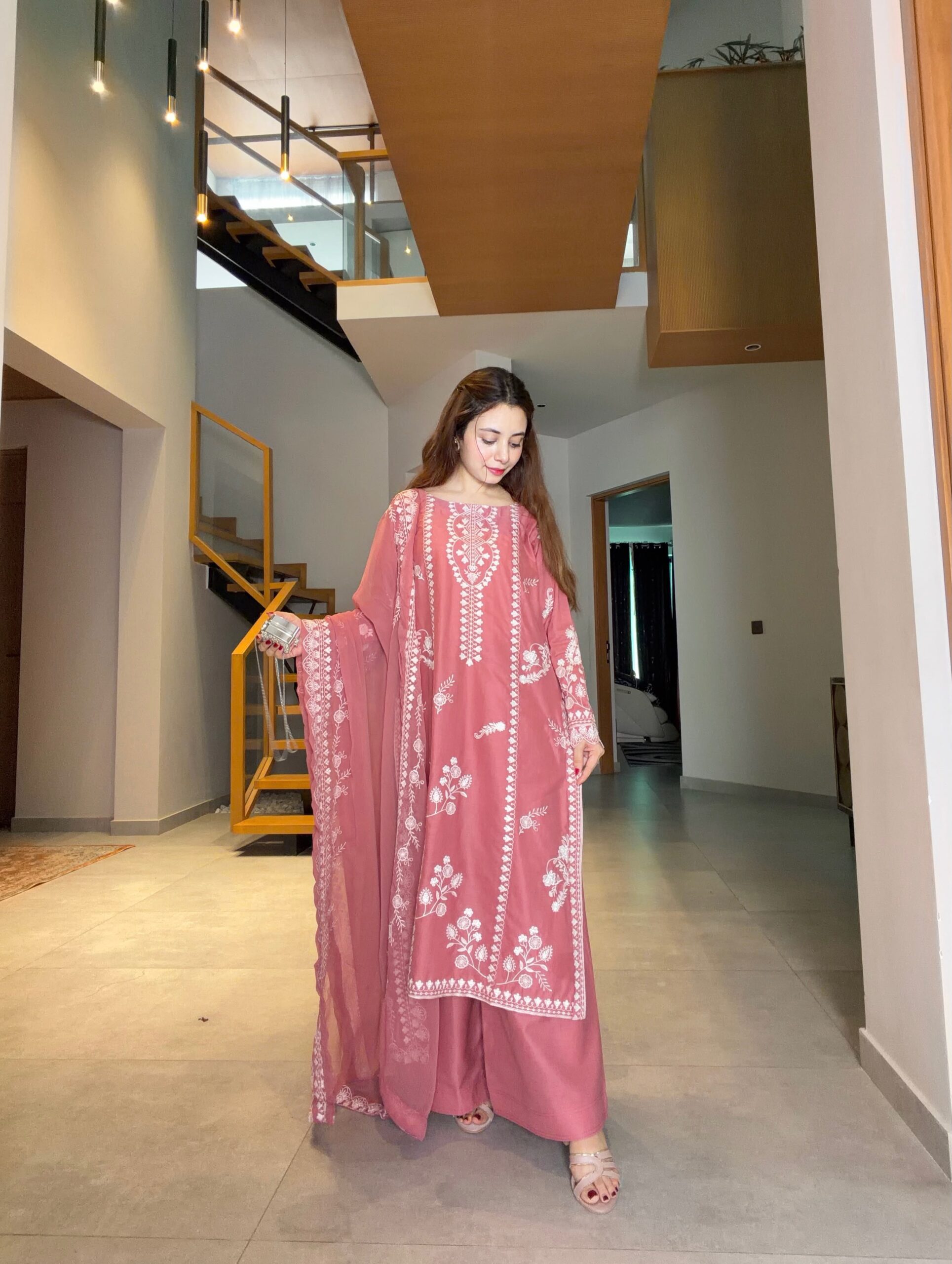LG-2151 Readymade Mul Chanderi Embroidered Salwar Suit Set Catalog — Wholesale Salwar Suits, Vardan Ethnic wholesale from Surat — Photo 3
