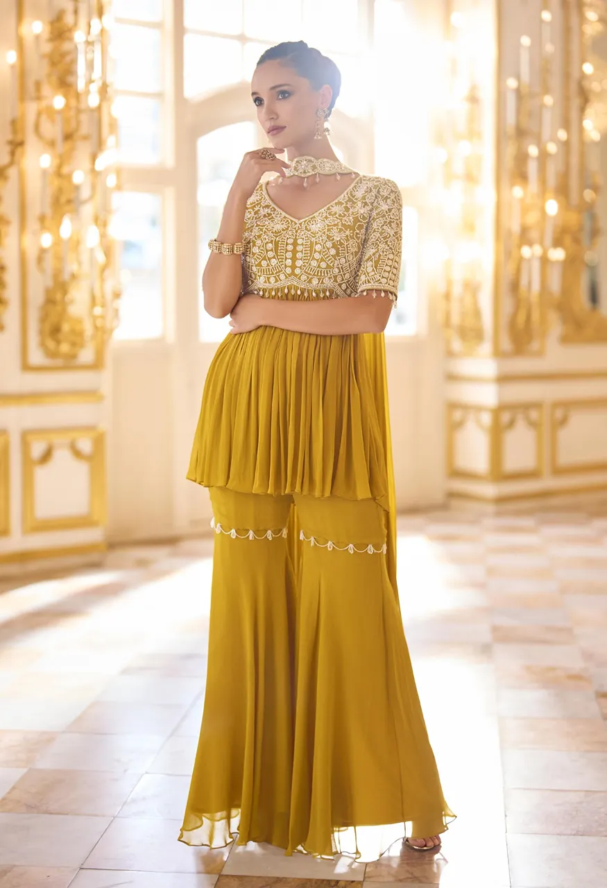 Label Kimora Vol 4 Designer Peplum Set with Sequin, Beads &amp; Embroidery Work — Indo Western, Kimora wholesale from Surat — view 2
