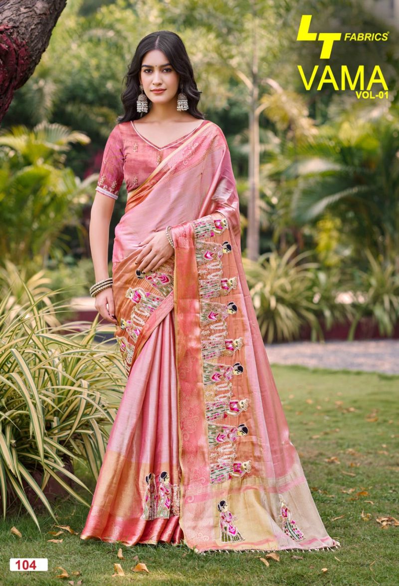 Lt Vama Vol 1 Wholesale Kora Silk Beads Work Saree Collection — Wholesale Sarees, LT Fabrics wholesale from Surat — Photo 3