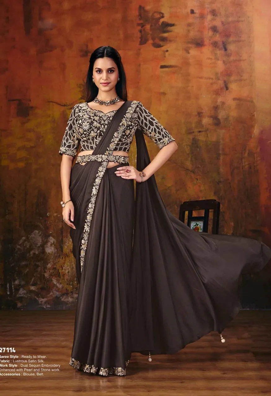 MOHMANTHAN 27100 GUL Mahotsav Ready to wear Designer Drape Saree Collection — Wholesale Sarees, Mahotsav wholesale from Surat — view 5