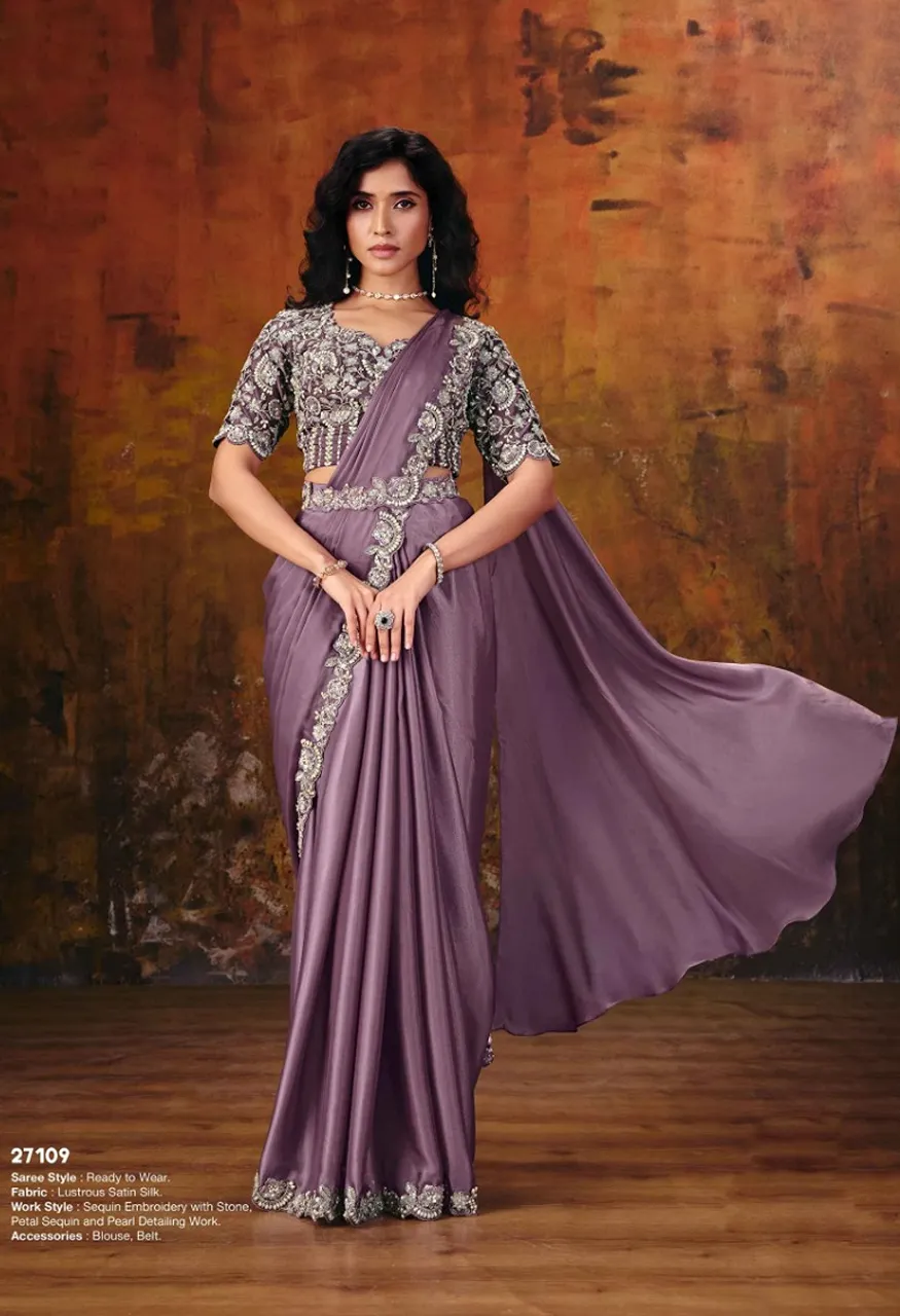 MOHMANTHAN 27100 GUL Mahotsav Ready to wear Designer Drape Saree Collection — Wholesale Sarees, Mahotsav wholesale from Surat — view 11