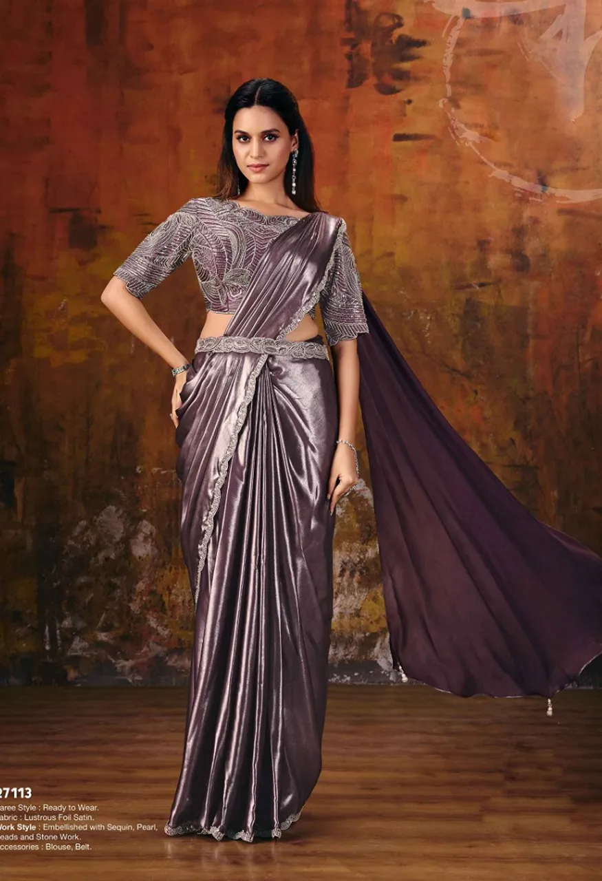 MOHMANTHAN 27100 GUL Mahotsav Ready to wear Designer Drape Saree Collection — Wholesale Sarees, Mahotsav wholesale from Surat — view 7