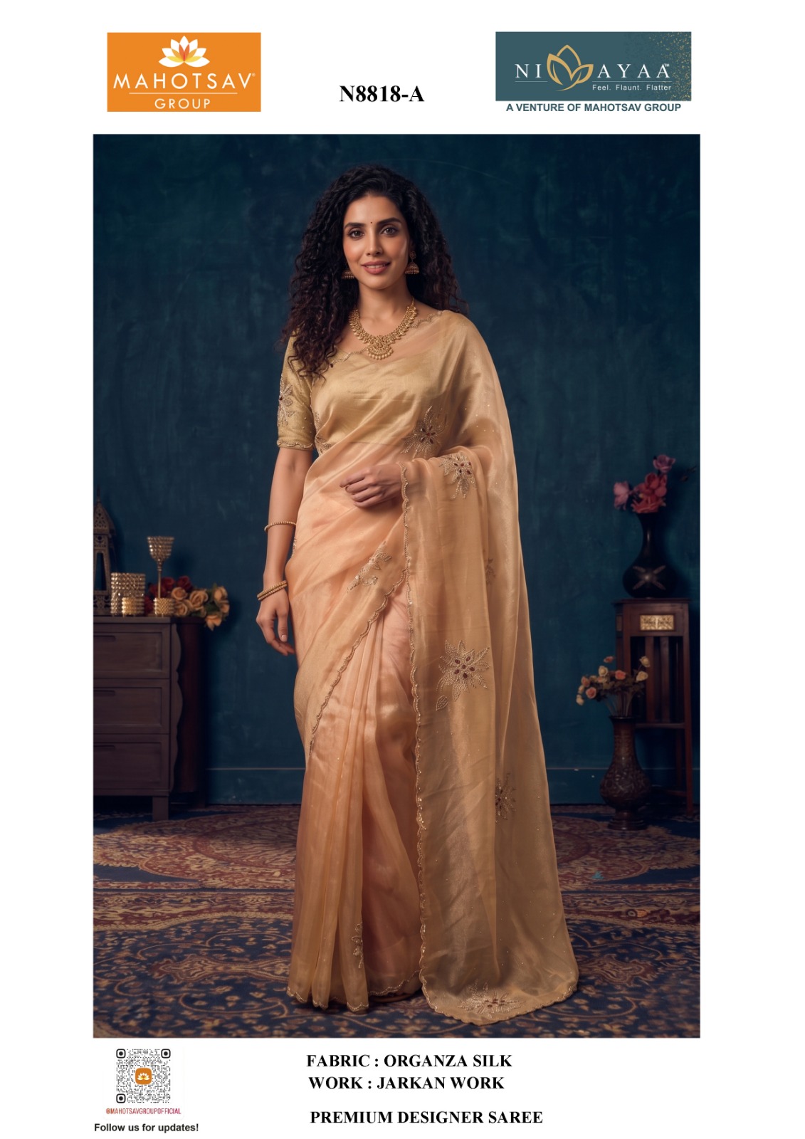 Mahotsav Nimaya Sanskriti Vol 01 Organza Silk Saree Collection — Wholesale Sarees, Mahotsav wholesale from Surat — view 11