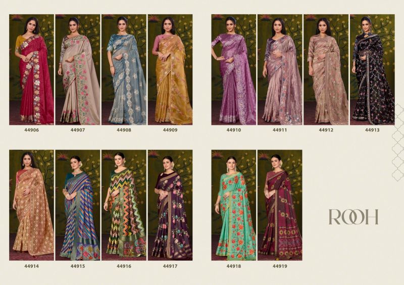 Mahotsav Norita 44900 Rooh Silk Sequence Work Designer Saree Collection — Wholesale Sarees, Mahotsav wholesale from Surat — view 15