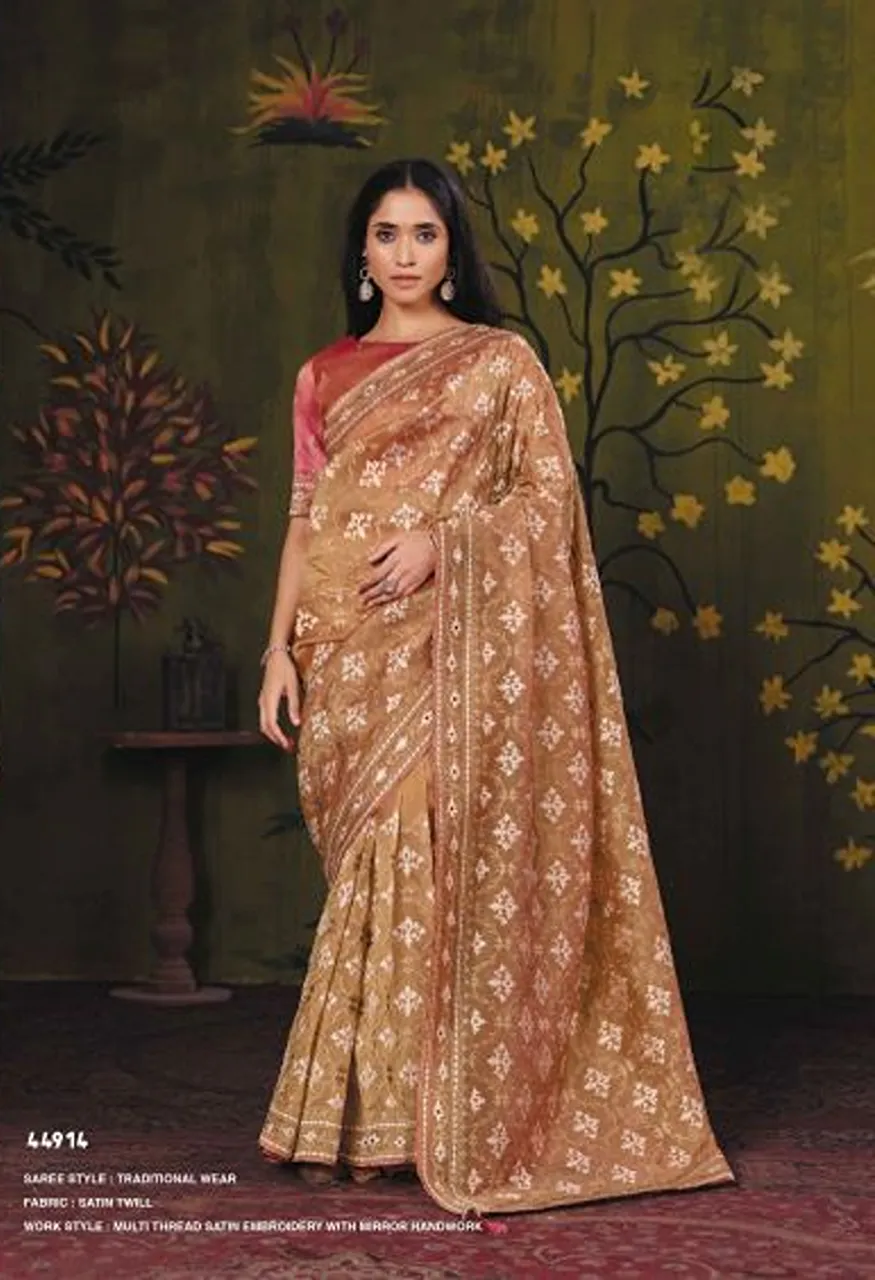 Mahotsav Norita 44900 Rooh Silk Sequence Work Designer Saree Collection — Wholesale Sarees, Mahotsav wholesale from Surat — view 4