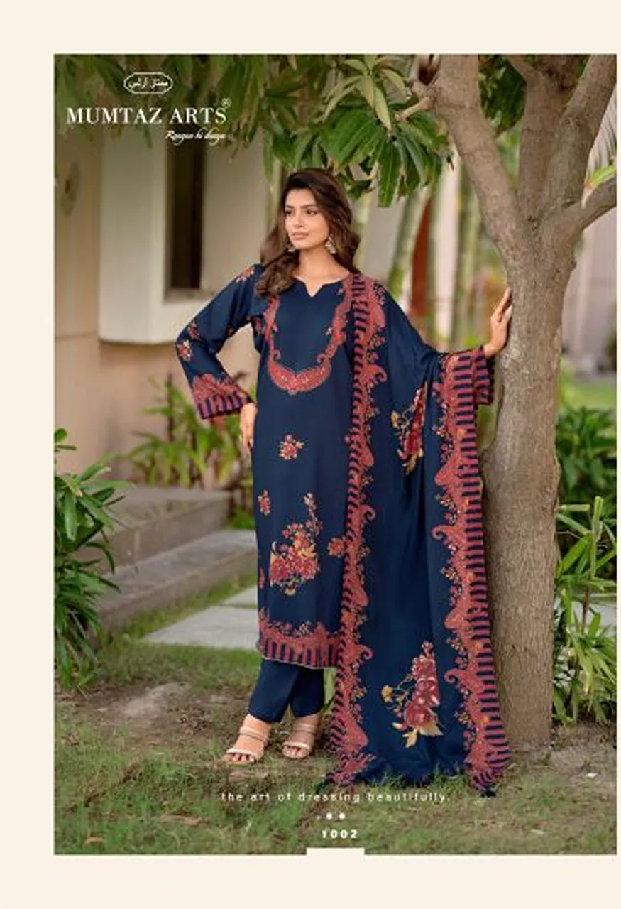 Mumtaz Arts Zarnish Viscose Print Embroidered Designer Salwar Kameez Catalog — Wholesale Salwar Suits, Mumtaz Arts wholesale from Surat — Photo 4