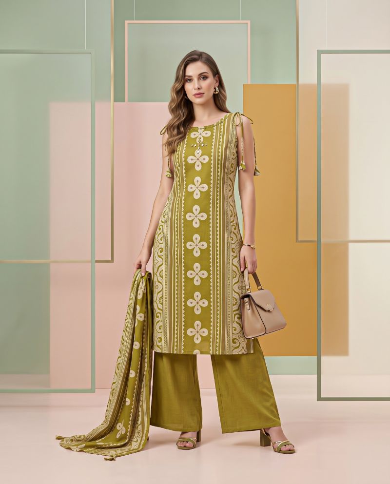 Naisha K 1370 Vatican Discharge Print Manual Work Kurti With Bottom Dupatta — Wholesale Kurti With Bottom Dupatta, Vardan Ethnic wholesale from Surat — view 15