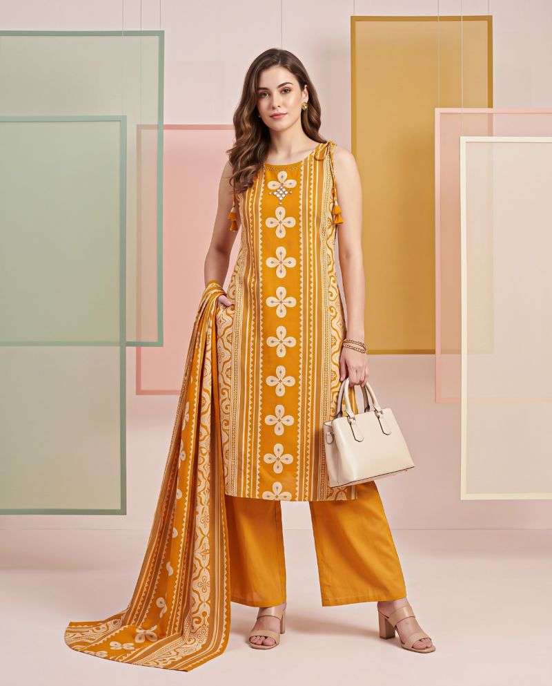 Naisha K 1370 Vatican Discharge Print Manual Work Kurti With Bottom Dupatta — Wholesale Kurti With Bottom Dupatta, Vardan Ethnic wholesale from Surat — view 17