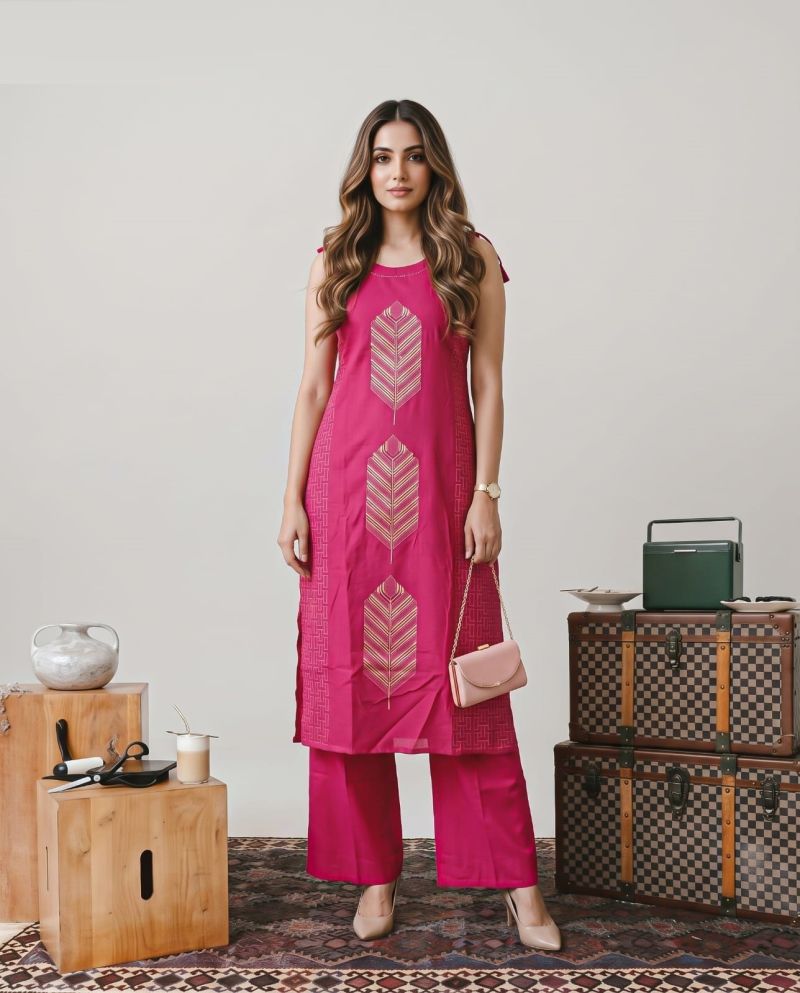 Naisha K 1394 Wholesale Vatican Hand Work Fancy Kurti With Bottom Catalog