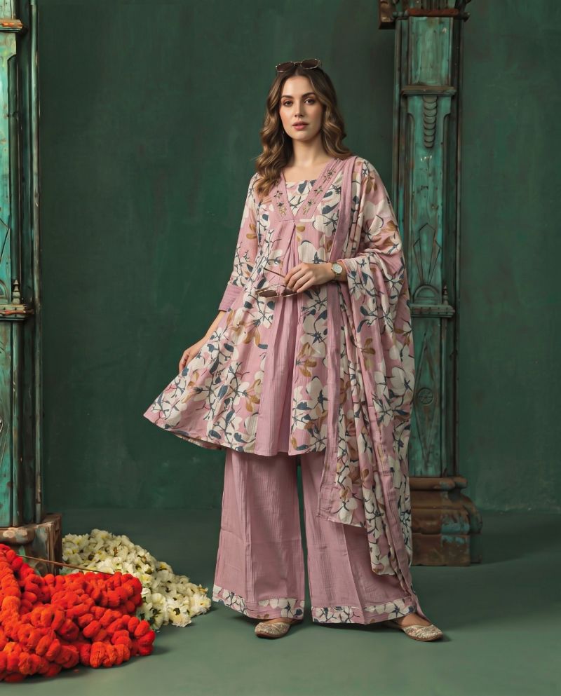 Naisha K 1397 Berlin Discharge Print hand Work Fancy Kurti With Bottom Dupatta Catalog — Wholesale Kurtis, Vardan Ethnic wholesale from Surat — Photo 8