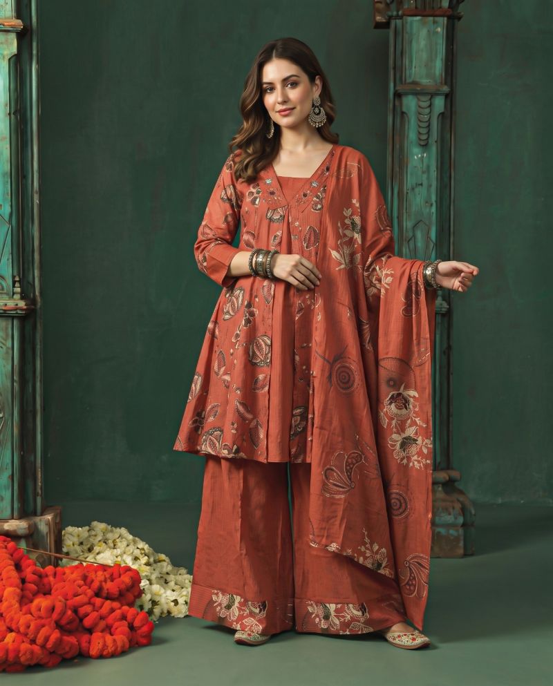 Naisha K 1397 Berlin Discharge Print hand Work Fancy Kurti With Bottom Dupatta Catalog — Wholesale Kurtis, Vardan Ethnic wholesale from Surat — Photo 4