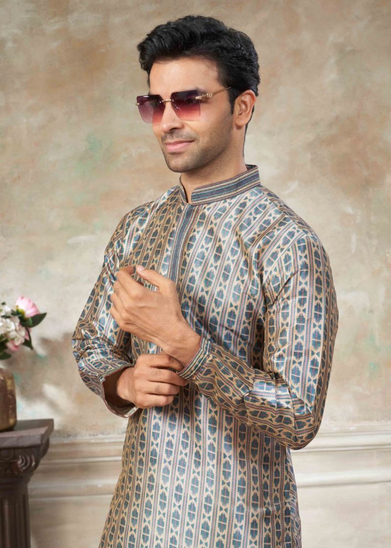 Outluk Wedding 41 Silk Digital Print With Pintex Work Kurta And Pajama Catalog