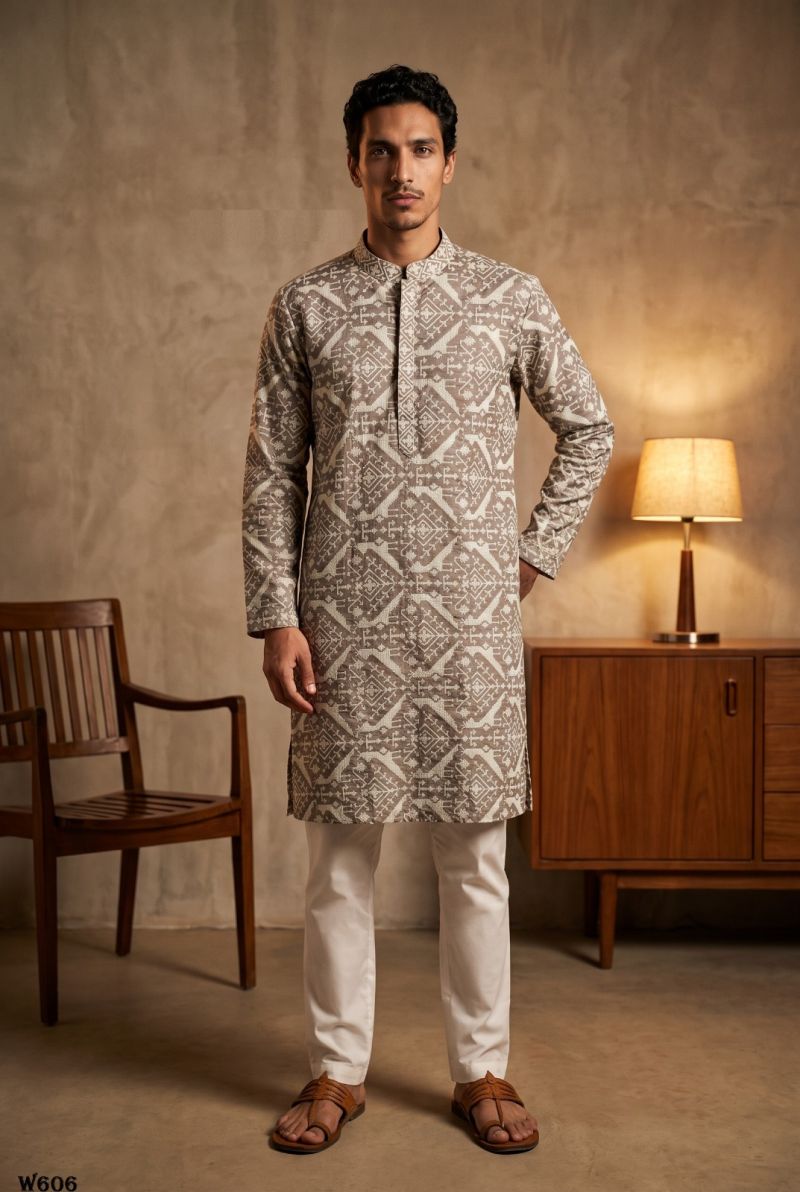 Outluk Wedding 60 Man Wear Silk Embroidery Designer Kurta With Bottom Collection — Men's Wear, Outluk wholesale from Surat — Photo 16