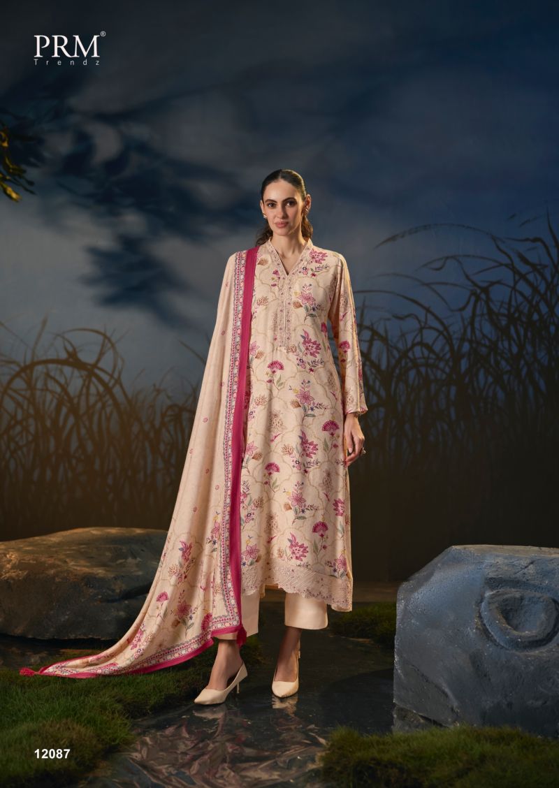 Prm Aester Viscose Pashmina Digital Print With Fancy Work Salwar Kameez Catalog — Wholesale Salwar Suits, Prm Trendz wholesale from Surat — Photo 3