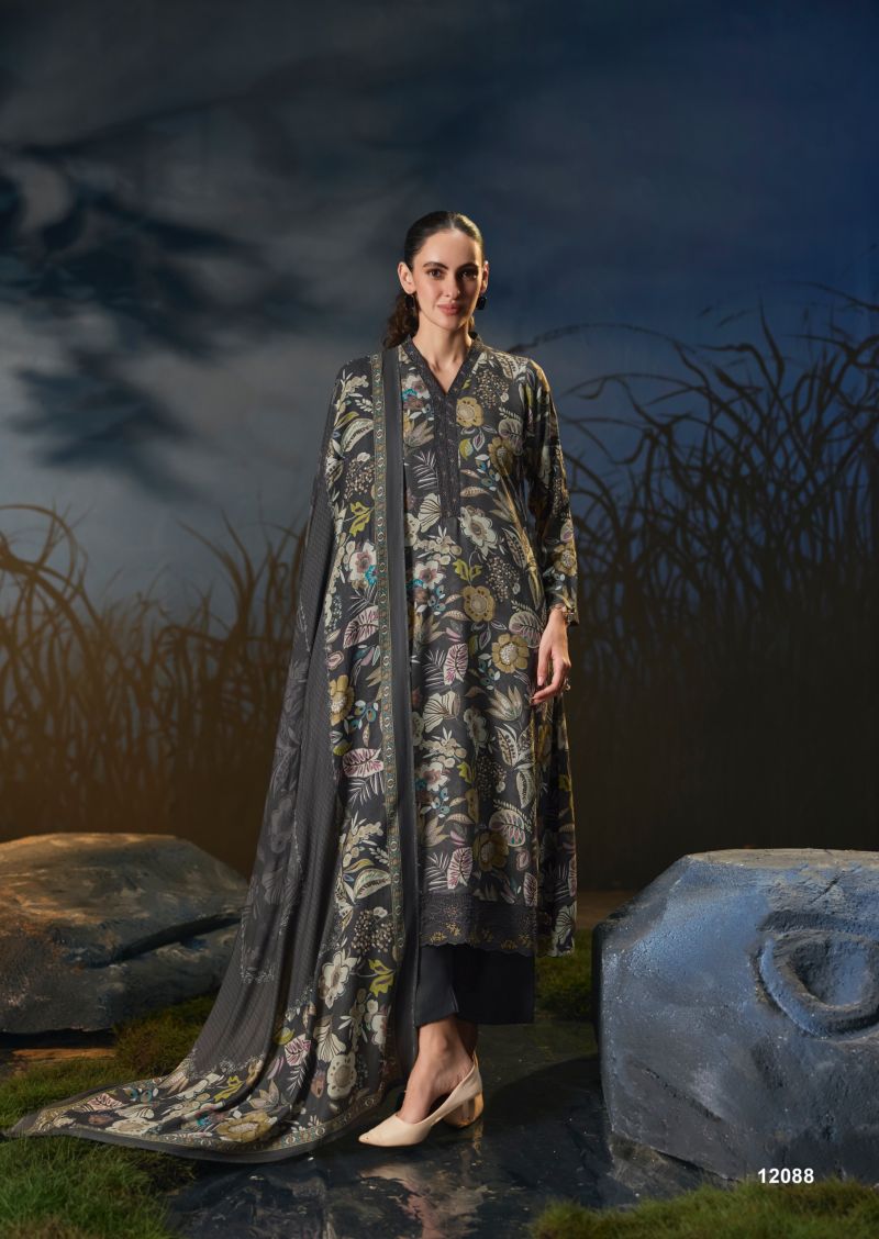 Prm Aester Viscose Pashmina Digital Print With Fancy Work Salwar Kameez Catalog — Wholesale Salwar Suits, Prm Trendz wholesale from Surat — Photo 2