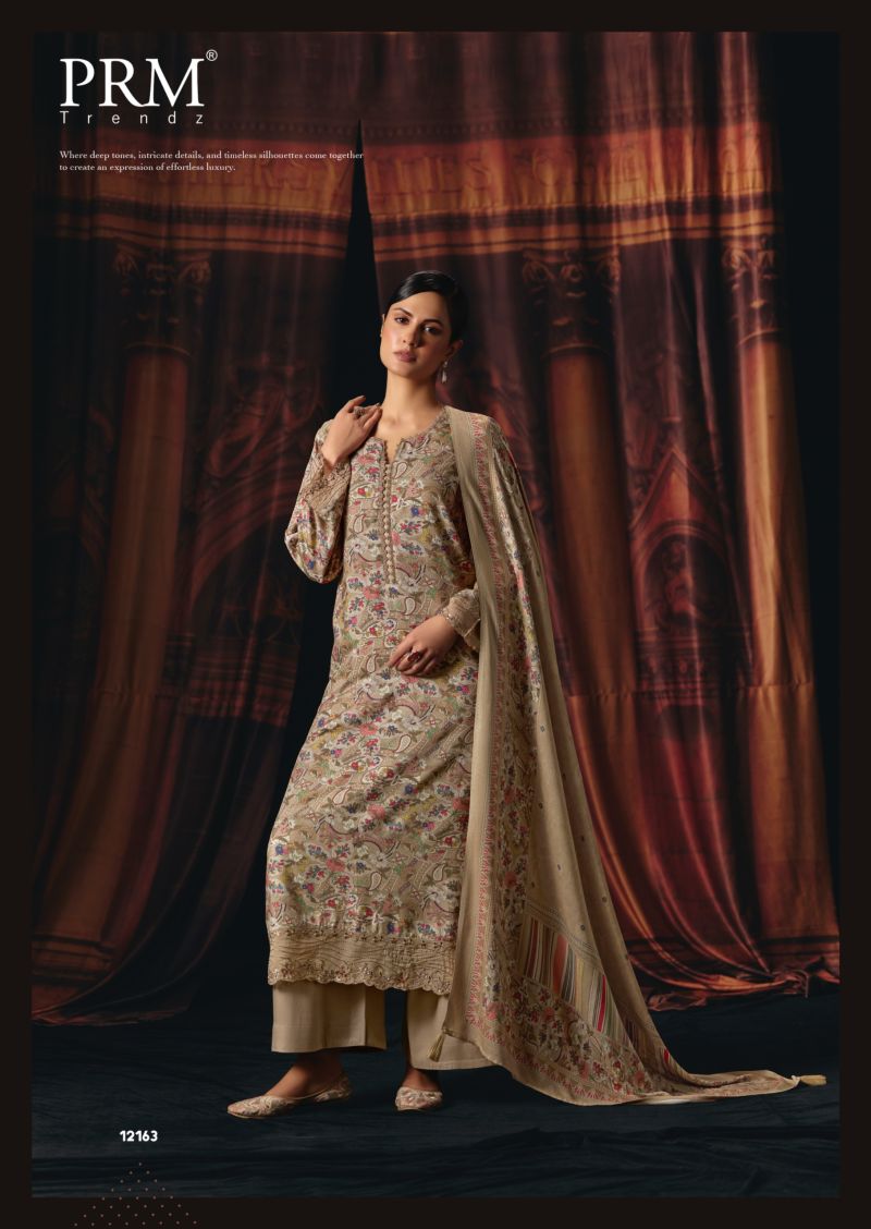 Prm Bellora Viscose Pashmina Digital Print Fancy Work Salwar Kameez Collection — Wholesale Salwar Suits, Prm Trendz wholesale from Surat — view 3