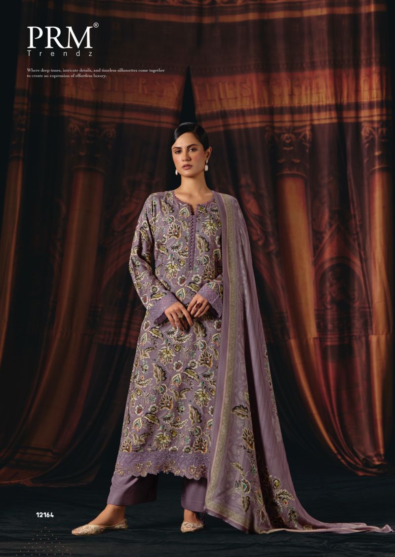 Prm Bellora Viscose Pashmina Digital Print Fancy Work Salwar Kameez Collection — Wholesale Salwar Suits, Prm Trendz wholesale from Surat — view 2