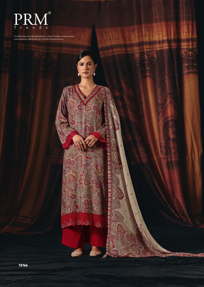 Prm Bellora Viscose Pashmina Digital Print Fancy Work Salwar Kameez Collection — Wholesale Salwar Suits, Prm Trendz wholesale from Surat — view 7