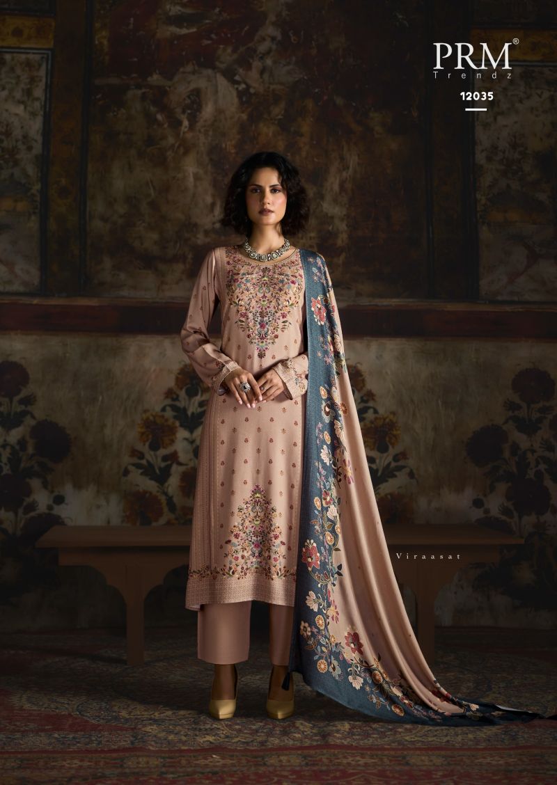 Prm Uzmaa Viscose Pashmina Digital Print Khatli Work Salwar Kameez Catalog — Wholesale Salwar Suits, Prm Trendz wholesale from Surat — Photo 5