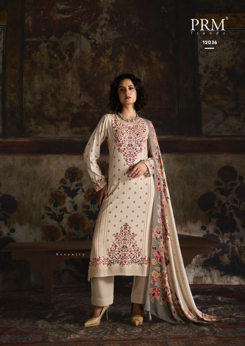 Prm Uzmaa Viscose Pashmina Digital Print Khatli Work Salwar Kameez Catalog — Wholesale Salwar Suits, Prm Trendz wholesale from Surat — Photo 4