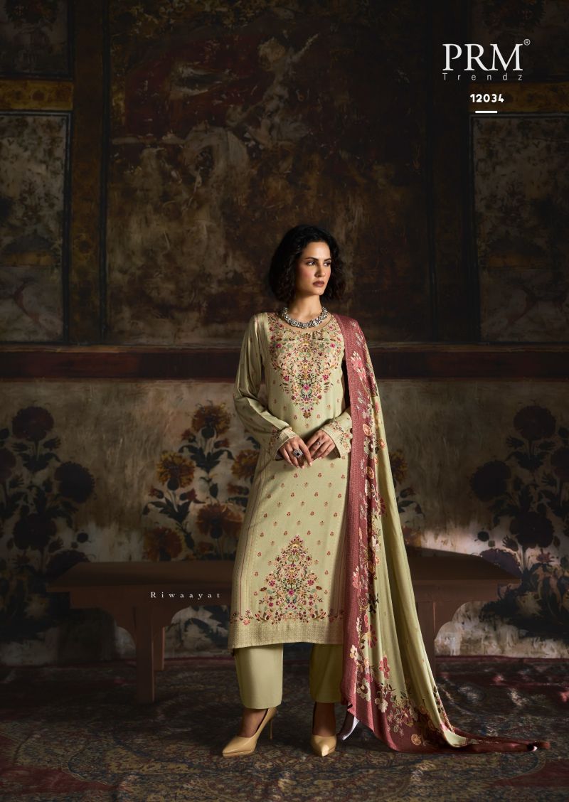 Prm Uzmaa Viscose Pashmina Digital Print Khatli Work Salwar Kameez Catalog — Wholesale Salwar Suits, Prm Trendz wholesale from Surat — Photo 3