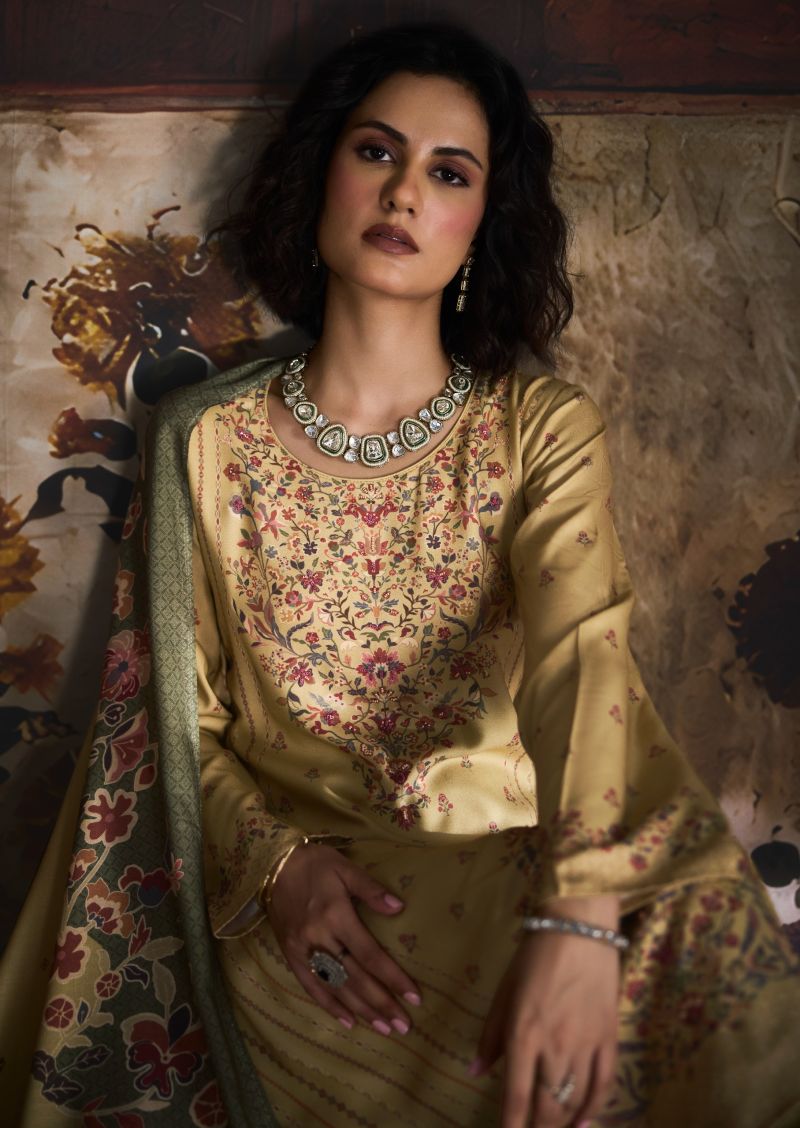 Prm Uzmaa Viscose Pashmina Digital Print Khatli Work Salwar Kameez Catalog
