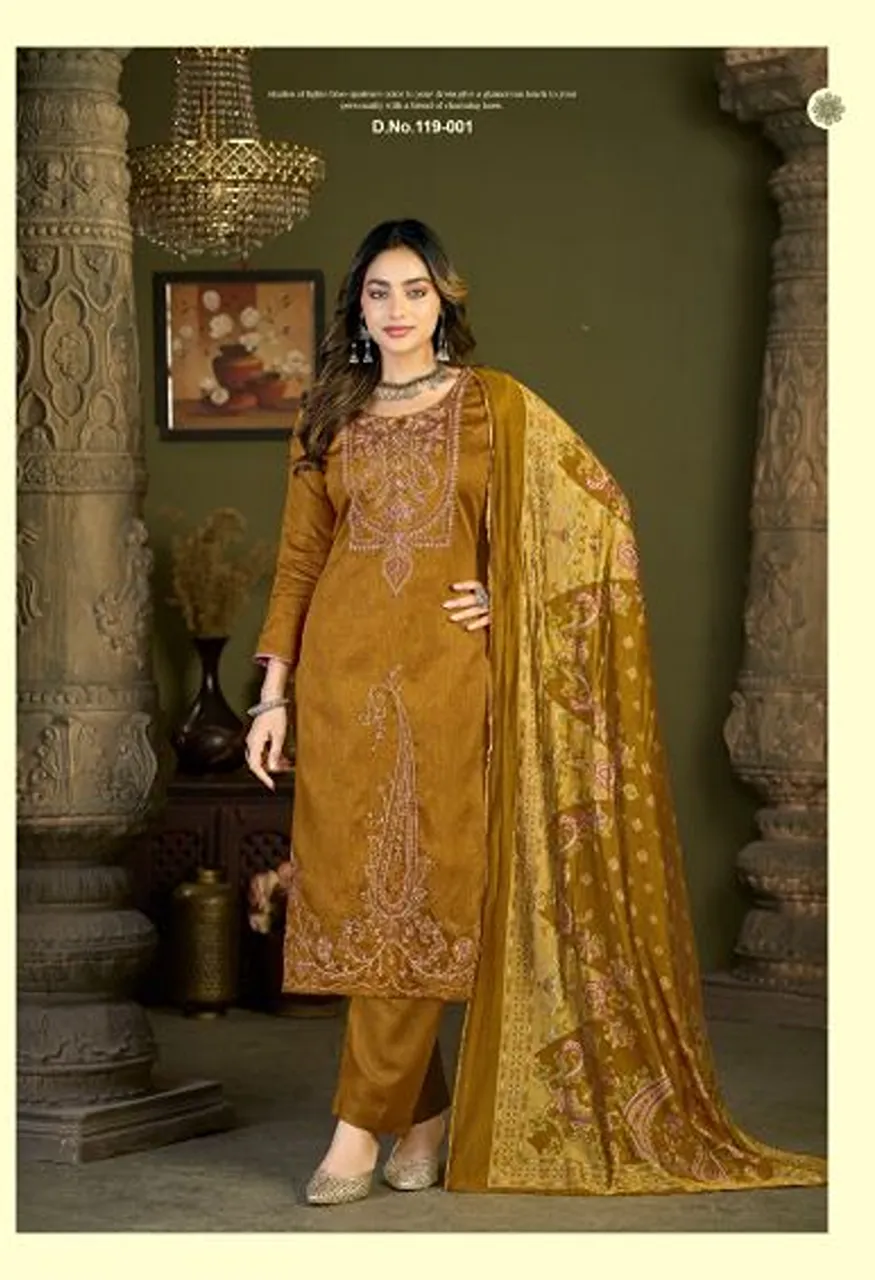 Radhika Azara Kalamkari Vol 1 Zam Cotton Printed Dress Material Catalog — Wholesale Salwar Suits, Radhika wholesale from Surat — view 2