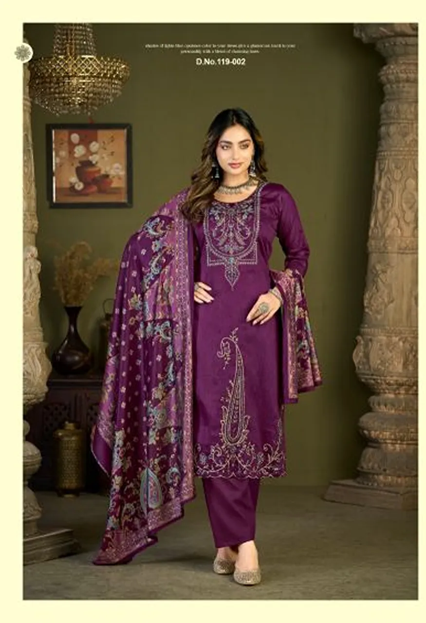 Radhika Azara Kalamkari Vol 1 Zam Cotton Printed Dress Material Catalog — Wholesale Salwar Suits, Radhika wholesale from Surat — view 4
