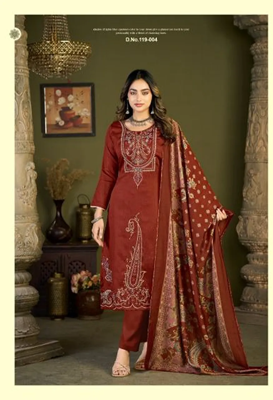 Radhika Azara Kalamkari Vol 1 Zam Cotton Printed Dress Material Catalog — Wholesale Salwar Suits, Radhika wholesale from Surat — view 3