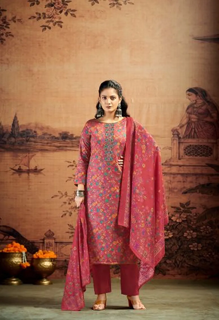 Radhika Azara Kalki Advance Vol 5 Jam Satin Embroidered Salwar Kameez Catalog — Wholesale Salwar Suits, Radhika wholesale from Surat — Photo 5