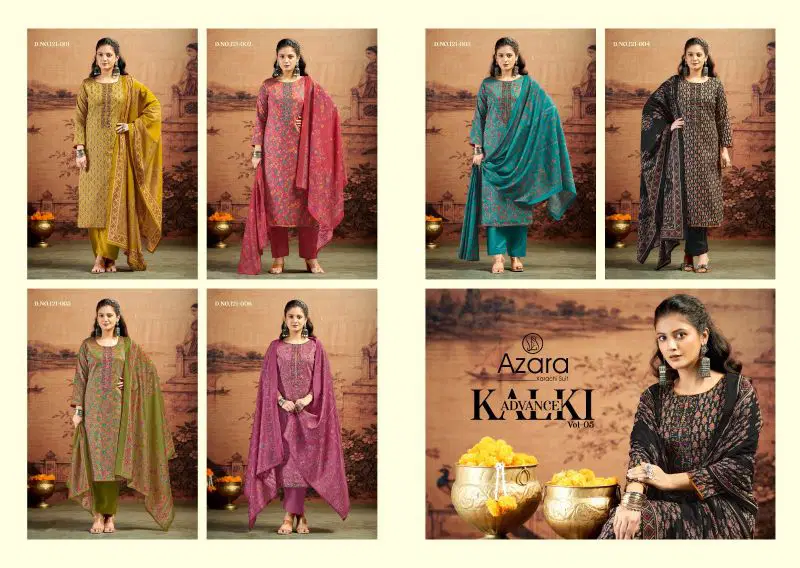Radhika Azara Kalki Advance Vol 5 Jam Satin Embroidered Salwar Kameez Catalog — Wholesale Salwar Suits, Radhika wholesale from Surat — Photo 8