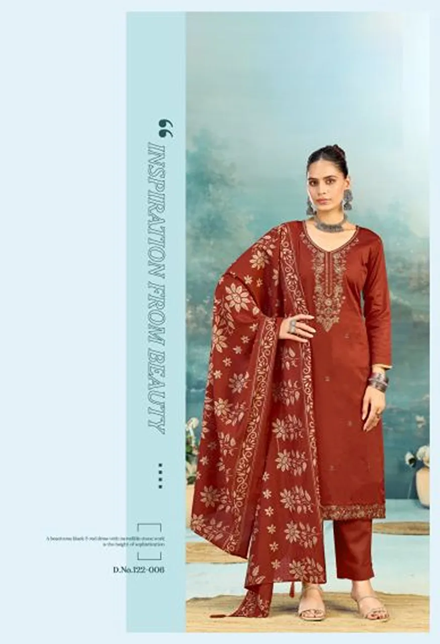 Radhika Azara Shafinaz Vol 3 Zam Cotton Embroidered Salwar Kameez Catalog — Wholesale Salwar Suits, Radhika wholesale from Surat — Photo 5