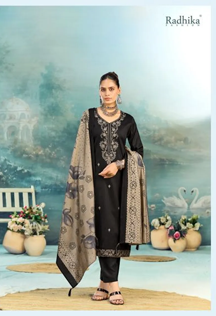 Radhika Azara Shafinaz Vol 3 Zam Cotton Embroidered Salwar Kameez Catalog — Wholesale Salwar Suits, Radhika wholesale from Surat — Photo 4
