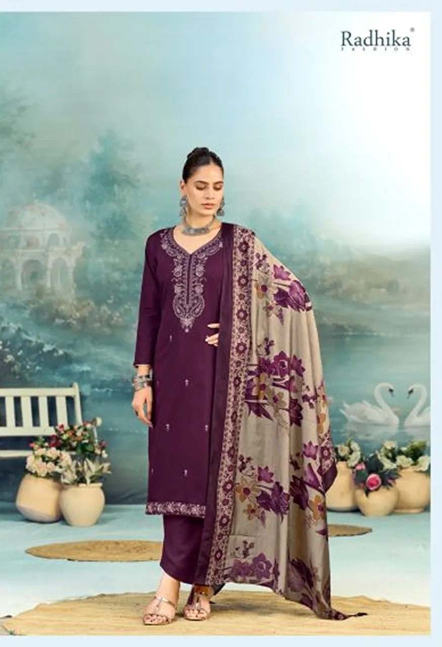 Radhika Azara Shafinaz Vol 3 Zam Cotton Embroidered Salwar Kameez Catalog