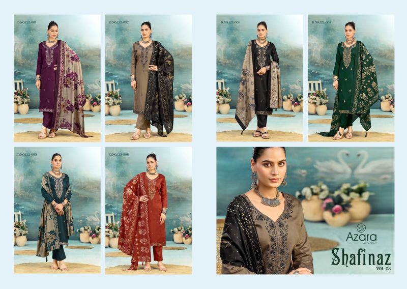 Radhika Azara Shafinaz Vol 3 Zam Cotton Embroidered Salwar Kameez Catalog — Wholesale Salwar Suits, Radhika wholesale from Surat — Photo 8