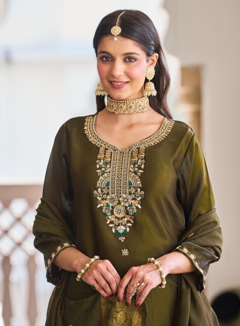 Radhika Priyanshi Vol 1 Roman Glass Beats Work Kurti With Bottom Dupatta Catalog