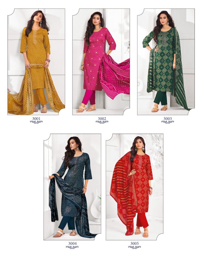 Radhika Sarsa Vol 3 Jam Satin Discharge Foil Print Kurti With Bottom Dupatta Catalog — Wholesale Kurtis, Radhika Lifestyle wholesale from Surat — Photo 10