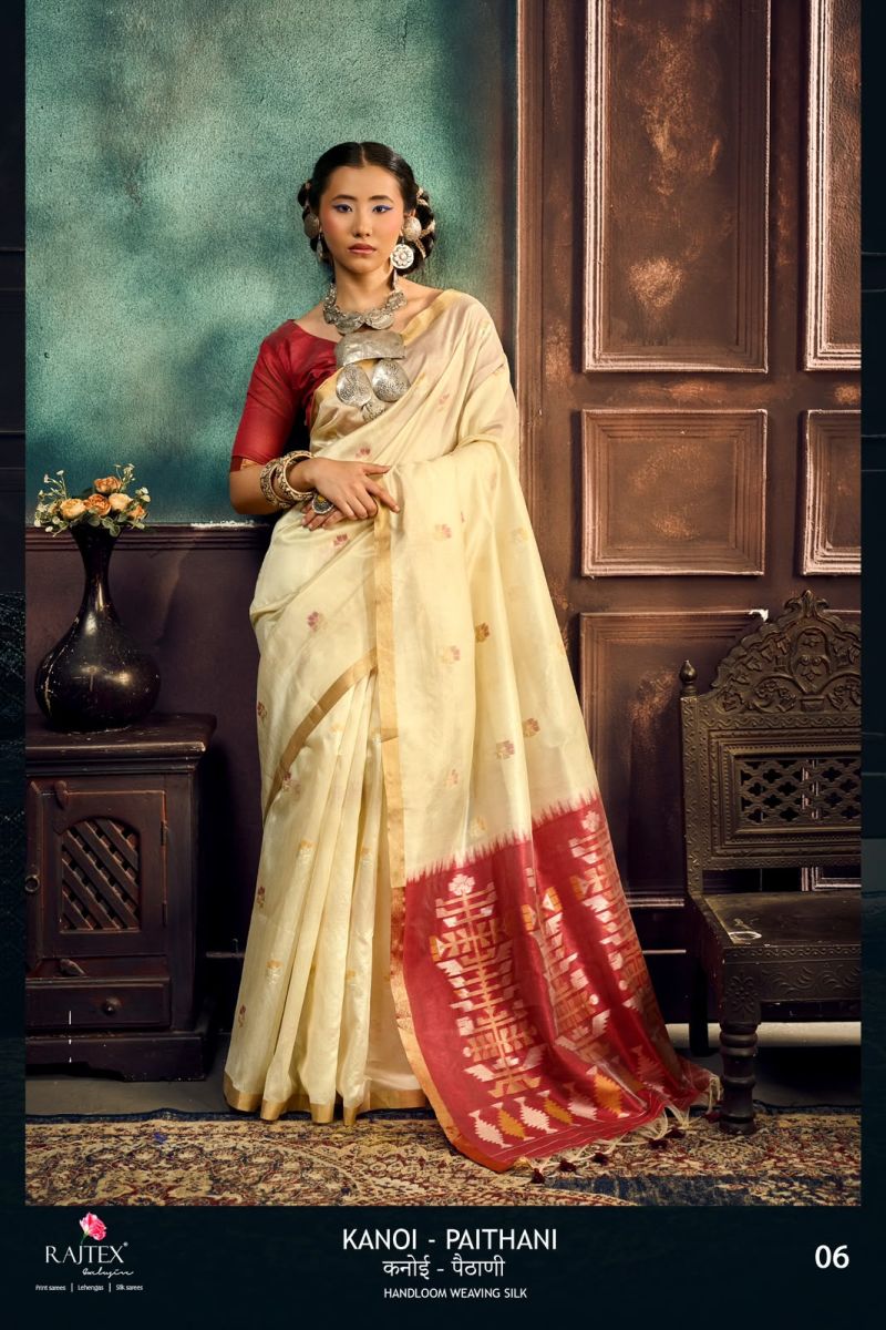 Rajtex Kanoi Paithani Tusser Silk Handloom Weaving Saree Catalog