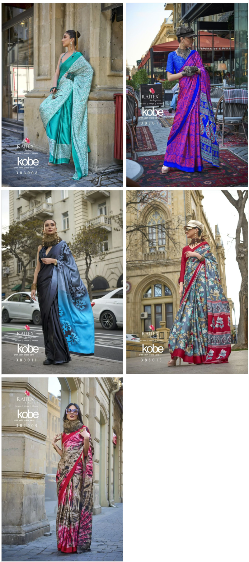 Rajtex Kobe Nx Wholesale Satin Crepe Modern Printed Saree Collection — Latest Saree, rajtex wholesale from Surat — Photo 11
