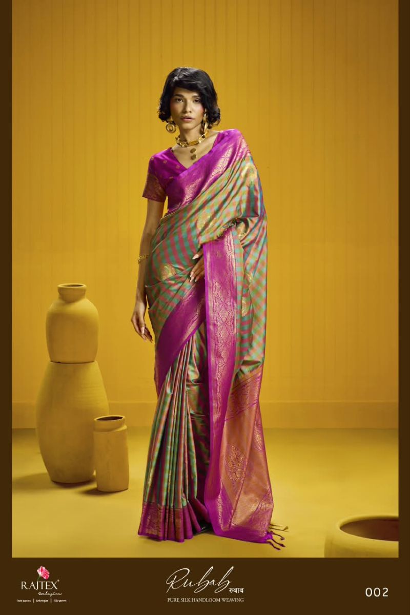 Rajtex Rubab Wholesale Pure Silk Handloom Weaving Saree Catalog — Wholesale Sarees, rajtex wholesale from Surat — Photo 2