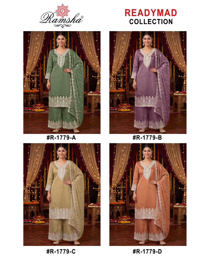 Ramsha R 1779 A To D Gabana Zari Work Designer Salwar Kameez Catalog — Wholesale Salwar Suits, Ramsha wholesale from Surat — Photo 5