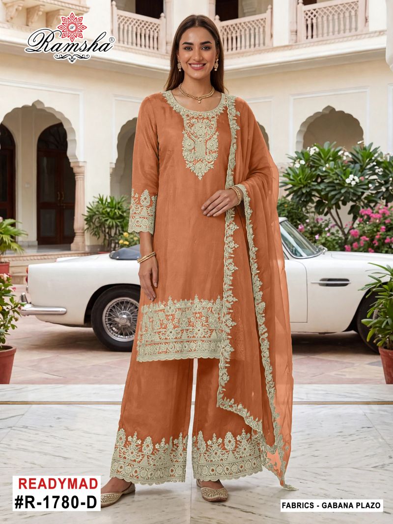 Ramsha R 1780 A To D Gabana Zari Work Designer Salwar Kameez Catalog — Wholesale Salwar Suits, Ramsha wholesale from Surat — Photo 2